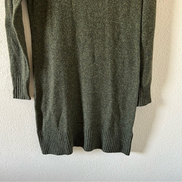 Club Monaco Women’s Wool Silk Blend Knit Dress Sz Small Green Holiday Fall Party - Picture 2 of 11